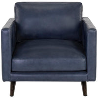 Rogers Leather Chair, Cortina Ink-Furniture - Chairs-High Fashion Home