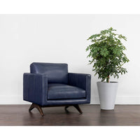 Rogers Leather Chair, Cortina Ink-Furniture - Chairs-High Fashion Home