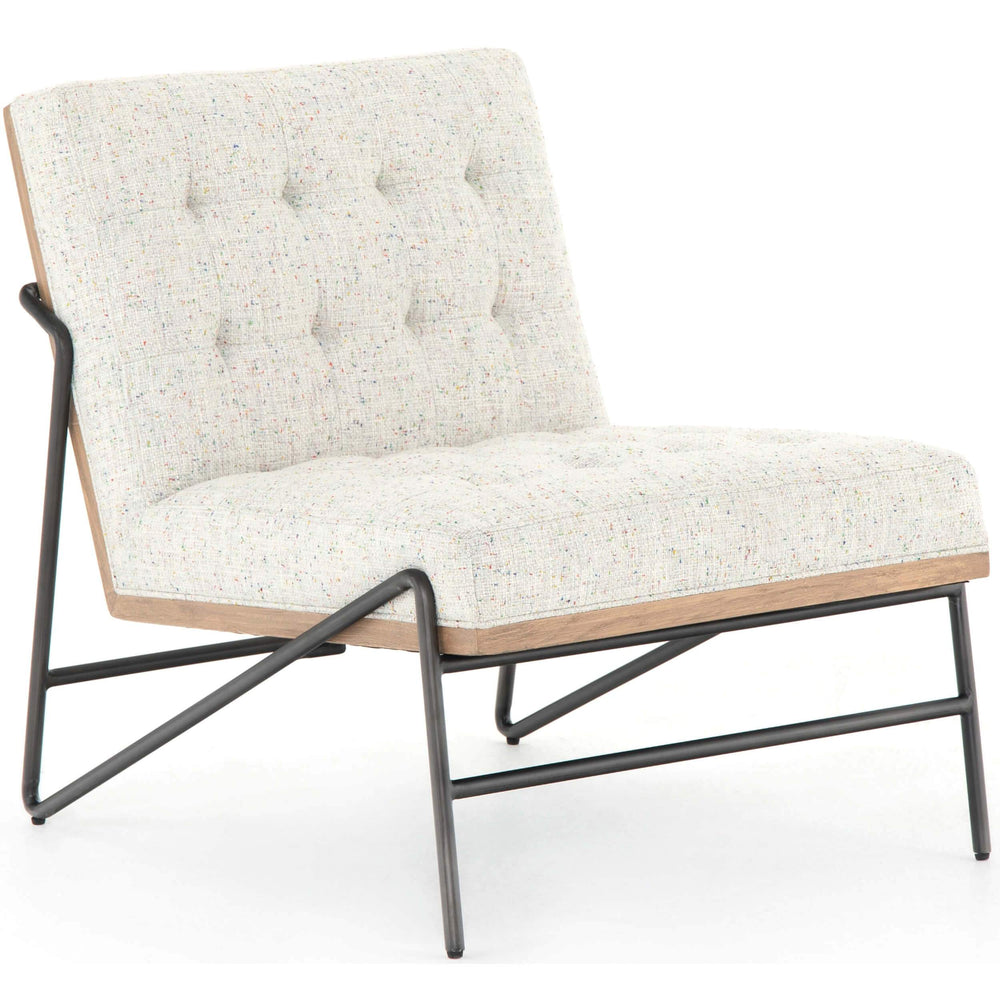 Romy Leather Chair, Neutral Fleck-Furniture - Chairs-High Fashion Home