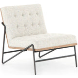 Romy Leather Chair, Neutral Fleck-Furniture - Chairs-High Fashion Home