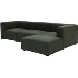 Romy Lounge Modular Sectional, Dark Green
