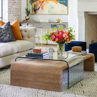 Amani Rope And Glass Coffee Table - Modern Furniture - Coffee Tables - High Fashion Home