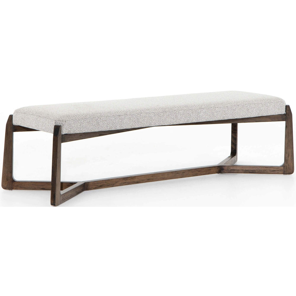 Roscoe Bench, Brunswick Pebble - Furniture - Chairs - High Fashion Home