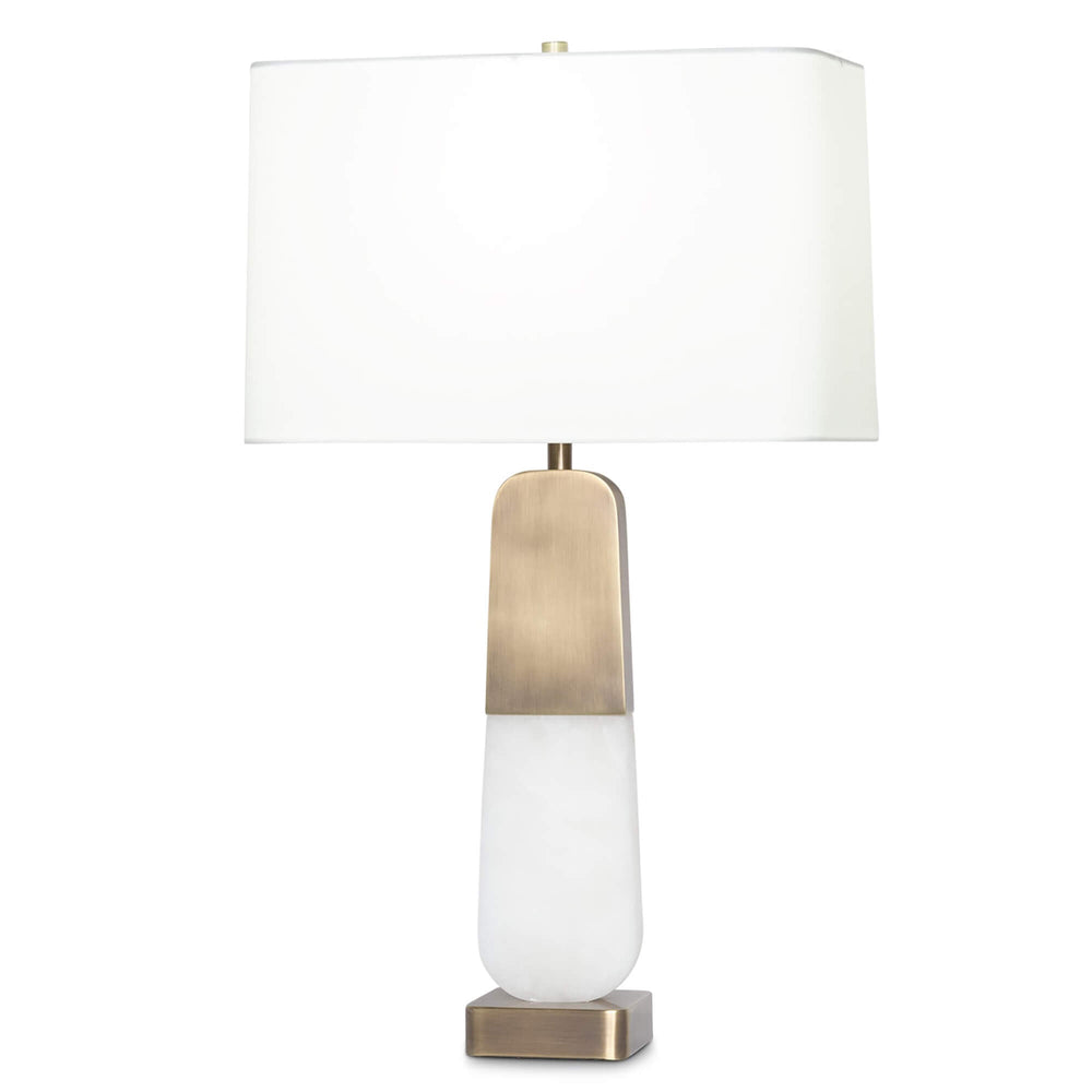 Samuel Table Lamp, Off-White Linen Shade-Accessories-High Fashion Home