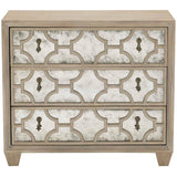 Santa Barbara Antiqued Mirror Nightstand - Furniture - Bedroom - High Fashion Home