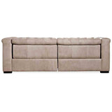 Savion Power Leather Motion Sofa, Giovanni Taupe - Modern Furniture - Sofas - High Fashion Home