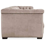 Savion Power Leather Motion Sofa, Giovanni Taupe - Modern Furniture - Sofas - High Fashion Home