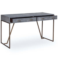 Shagreen Desk, Grey-Furniture - Office-High Fashion Home