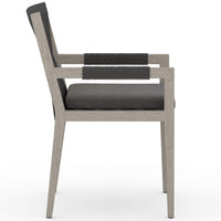 Sherwood Outdoor Arm Chair, Charcoal/Weathered Grey