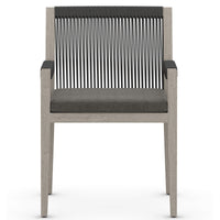 Sherwood Outdoor Arm Chair, Charcoal/Weathered Grey