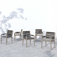 Sherwood Outdoor Arm Chair, Charcoal/Weathered Grey