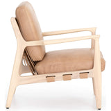 Silas Leather Chair, Sahara Tan - Furniture - Chairs - High Fashion Home