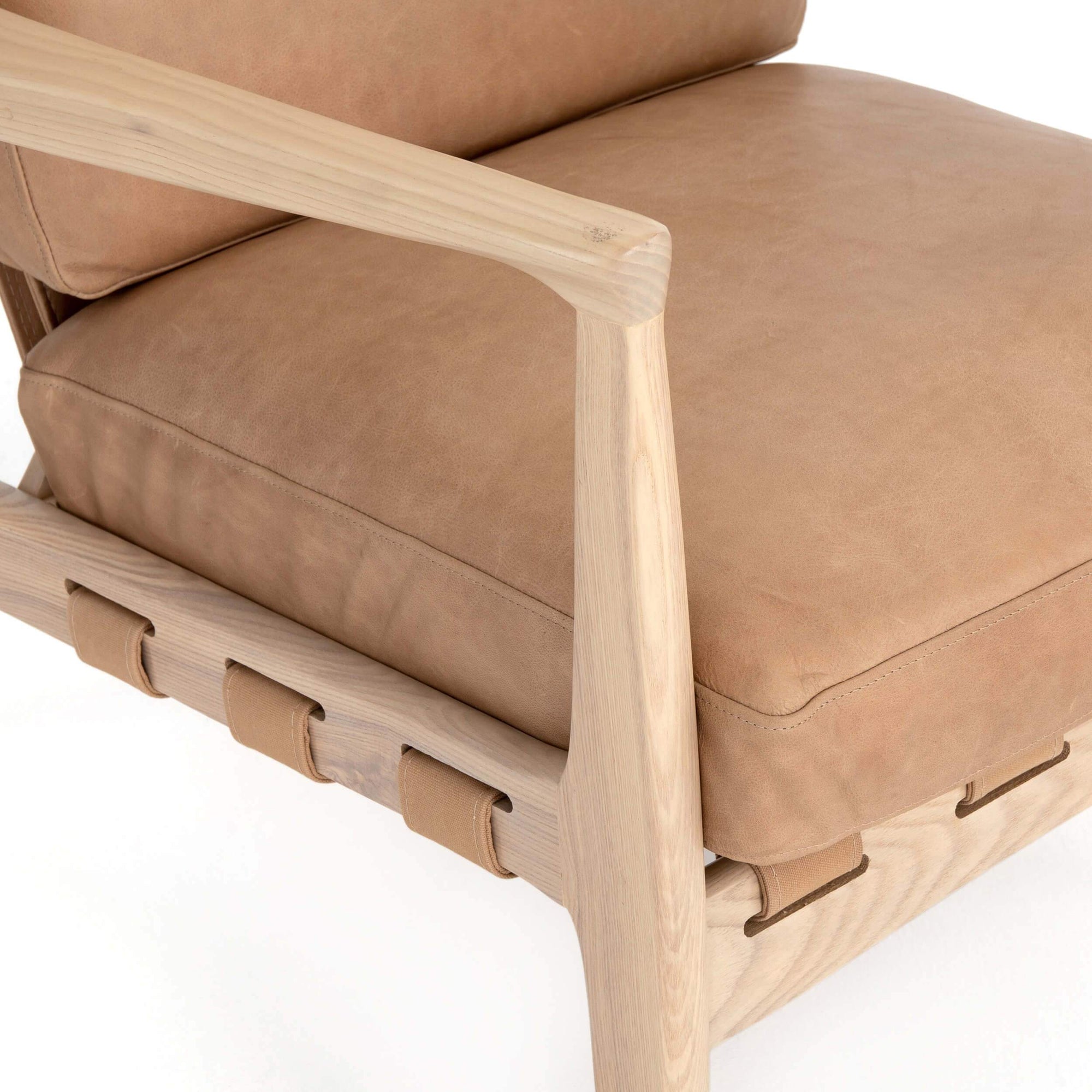 Silas Leather Chair, Sahara Tan High Fashion Home