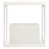 Silhouette Side Table, Eggshell-Furniture - Accent Tables-High Fashion Home