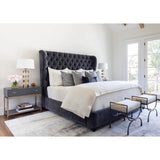 Simone Bed, Viceroy Fog - Modern Furniture - Beds - High Fashion Home