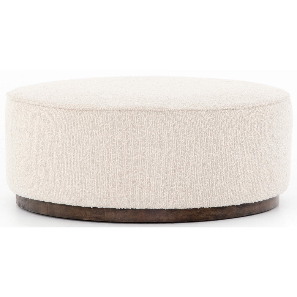 Sinclair Large Round Ottoman, Knoll Natural - Furniture - Chairs - High Fashion Home