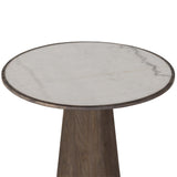 Skye End Table, White Marble