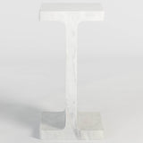 Solitude End Table, Polar White-Furniture - Accent Tables-High Fashion Home