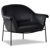 Suerte Leather Chair, Carson Black-Furniture - Chairs-High Fashion Home