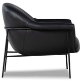 Suerte Leather Chair, Carson Black-Furniture - Chairs-High Fashion Home