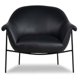 Suerte Leather Chair, Carson Black-Furniture - Chairs-High Fashion Home