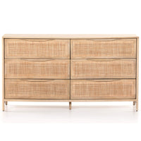 Sydney 6 Drawer Dresser, White Wash-Furniture - Bedroom-High Fashion Home