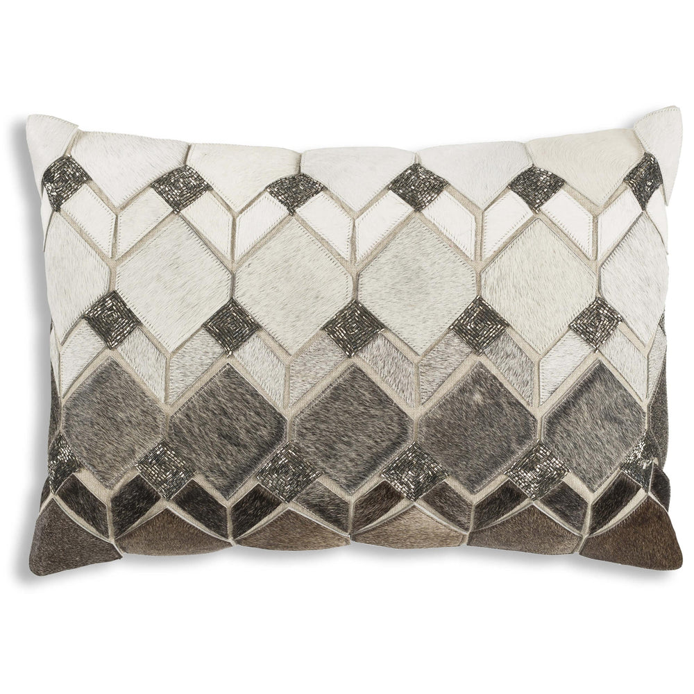 Cloud 9 Theo Lumbar Hide Pillow with Silver Beadwork