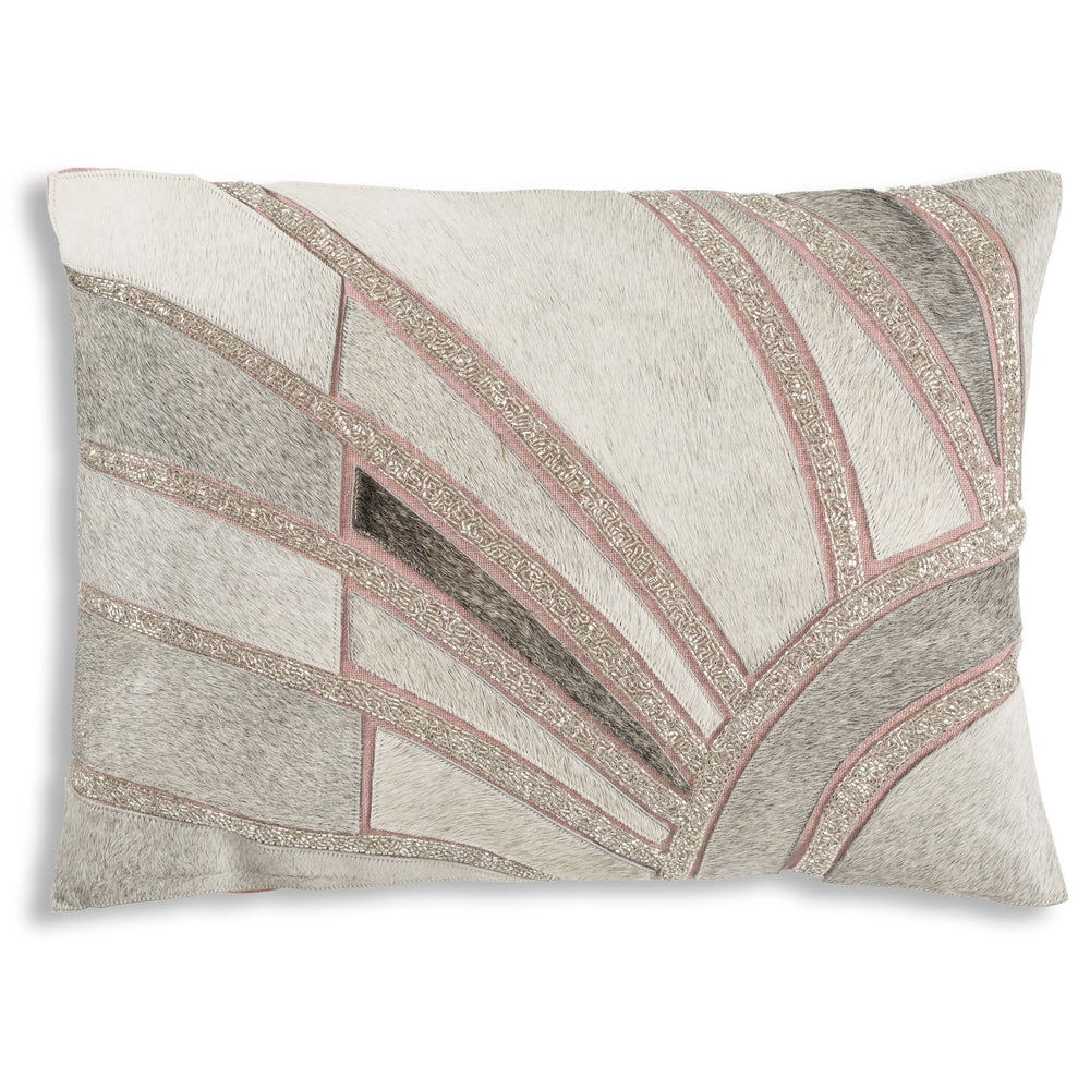 Cloud 9 Theo Lumbar Hide Pillow, Blush