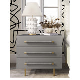 Trident Nightstand, Grey-Furniture - Bedroom-High Fashion Home