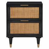 Sierra Nightstand, Noir-Furniture - Bedroom-High Fashion Home