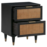 Sierra Nightstand, Noir-Furniture - Bedroom-High Fashion Home