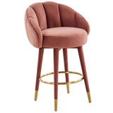 Myla Swivel Counter Stool, Salmon-Furniture - Dining-High Fashion Home