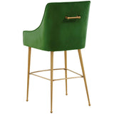 Beatrix Counter Stool, Green/Brushed Gold Legs-Furniture - Dining-High Fashion Home