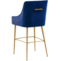 Beatrix Counter Stool, Navy/Brushed Gold Legs-Furniture - Dining-High Fashion Home