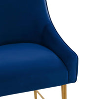 Beatrix Counter Stool, Navy/Brushed Gold Legs-Furniture - Dining-High Fashion Home