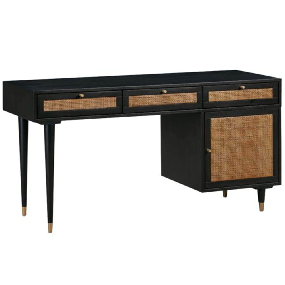 Sierra Desk, Noir-Furniture - Office-High Fashion Home