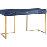 Janie Desk, Blue - Furniture - Accent Tables - High Fashion Home
