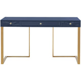 Janie Desk, Blue - Furniture - Accent Tables - High Fashion Home