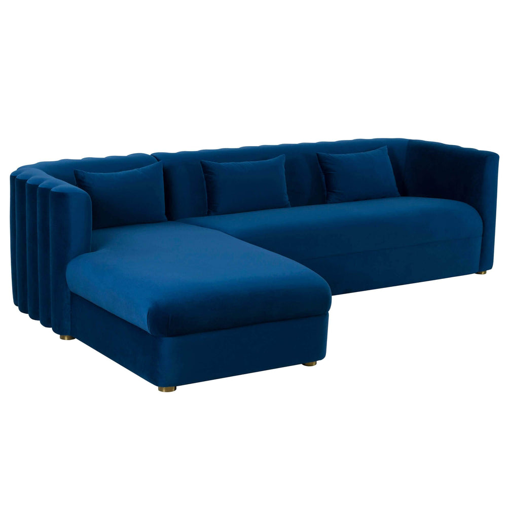 Callie Sectional LAF, Navy-Furniture - Sofas-High Fashion Home