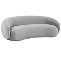 Kendall Velvet Sofa, Light Grey-Furniture - Sofas-High Fashion Home