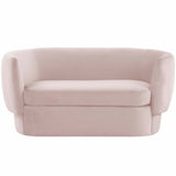 Isabella Velvet Loveseat, Blush-Furniture - Sofas-High Fashion Home