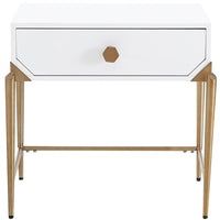 Bajo Side Table, White - Furniture - Accent Tables - High Fashion Home
