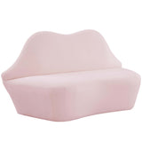 Lips Settee, Blush-Furniture - Sofas-High Fashion Home