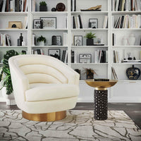 Canyon Swivel Chair, Cream - Furniture - Chairs - High Fashion Home