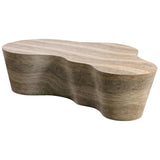 Slab Coffee Table, Faux Travertine-Furniture - Accent Tables-High Fashion Home