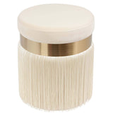 Melody Tasseled Ottoman, Blush-Furniture - Chairs-High Fashion Home