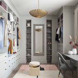 Melody Tasseled Ottoman, Blush-Furniture - Chairs-High Fashion Home