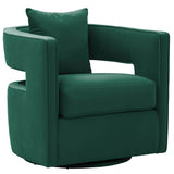 Kenneth Swivel Chair, Forest Green-Furniture - Chairs-High Fashion Home