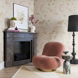 Emily Swivel Chair, Mauve-Furniture - Chairs-High Fashion Home