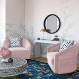 Flapper Swivel Chair, Blush-Furniture - Chairs-High Fashion Home
